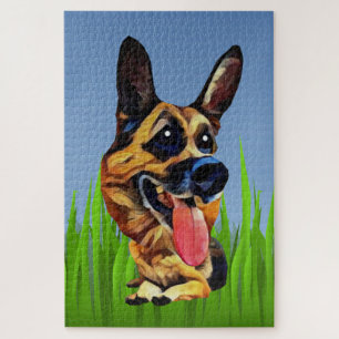 Funny German Shepherd 1014 Piece Difficult Puzzle