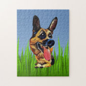 Funny German Shepherd 252 Piece Puzzle (Vertical)