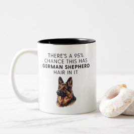 Funny German Shepherd Dog Hair Tweekleurige Koffiemok