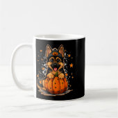 Funny German Shepherd Dog Halloween Pumpkin Graphi Koffiemok (Links)