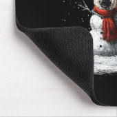 Funny German Shepherd Dog In The Snow Tree Christm Muismat (Hoek)