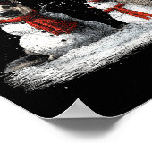 Funny German Shepherd Dog In The Snow Tree Christm Poster (Hoek)