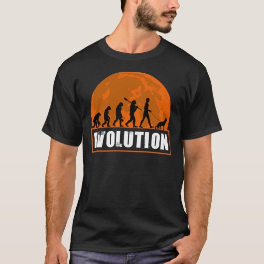 Funny German Shepherd Dog Trainer Evolution T-shirt (Voorkant)