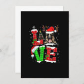 Funny German Shepherd Dog Tree kerstlampjes Xm Kaart (Voorkant / Achterkant)