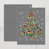 Funny German Shepherd kerstboom Decor Ormenmense Briefkaart (Voorkant / Achterkant)