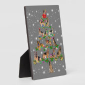 Funny German Shepherd kerstboom Decor Ormenmense Fotoplaat (Zijkant)