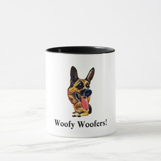 Funny German Shepherd Mok (Midden)
