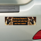 Funny German Shepherd Photo Honor Student Bumpersticker (Op auto)
