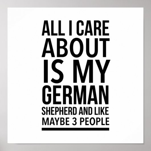Funny German shepherd Poster (Voorkant)