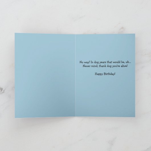 Funny German Shepherd Puppy 80th Birthday Kaart (Binnen)