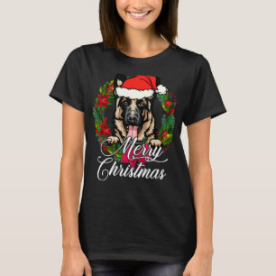 Funny German Shepherd Snow Kerstmis T-shirt