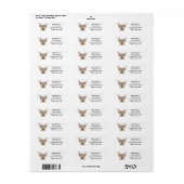 Funny German Shepherd speckle waterverf dog Label (Full Sheet)