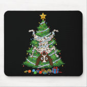 Funny German Shorthaired Inter Dog Christmas Tree Muismat (Voorkant)