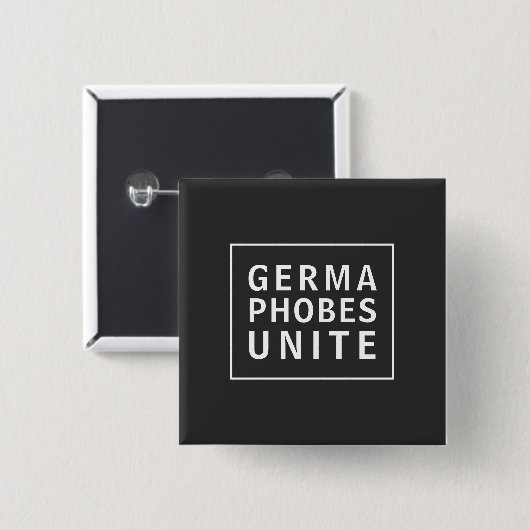 Funny Germaphobes Unite Pandemic Meme Vierkante Button 5,1 Cm (Voorkant /achterkant)