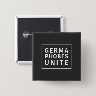 Funny Germaphobes Unite Pandemic Meme Vierkante Button 5,1 Cm