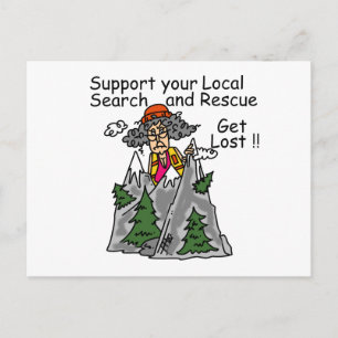 Funny Get Lost Briefkaart