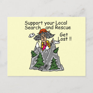 Funny Get Lost Briefkaart