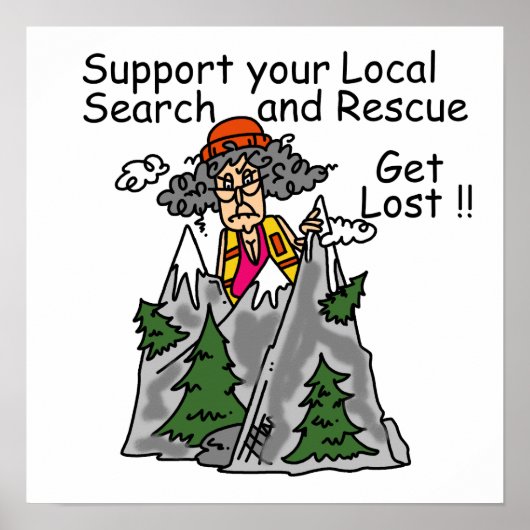 Funny Get Lost Poster (Voorkant)