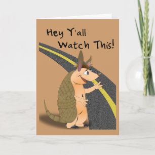 Funny Get Well Armadillo Card Kaart