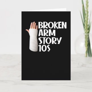 Funny Get Well Broken Arm Story $10 Gag Letsel Kaart
