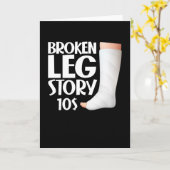 Funny Get Well Broken Leg Story $10 Gag Letsel Kaart (Gele Bloem)