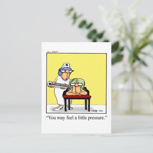 Funny Get Well Carte postale (Debout devant)