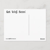 Funny Get Well Carte postale (Dos)
