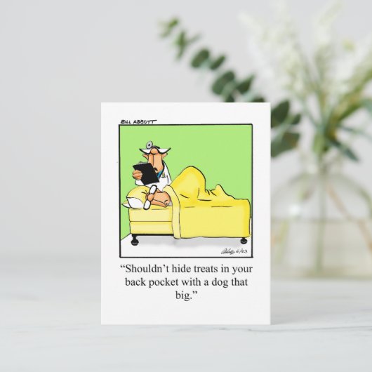 Funny Get Well Carte postale (Debout devant)