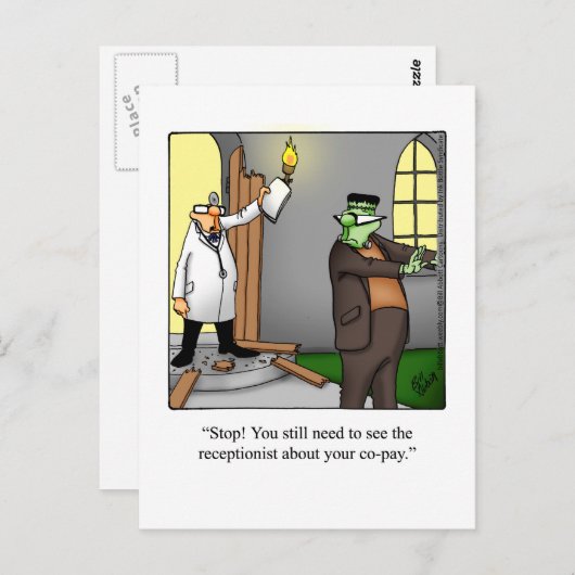 Funny Get Well Carte postale (Devant / Derrière)