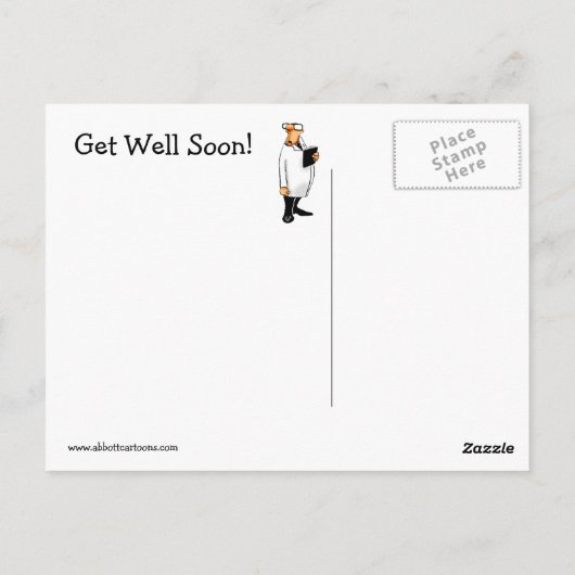 Funny Get Well Carte postale (Dos)