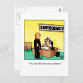 Funny Get Well Carte Postale "Cannon Cleaner" (Devant / Derrière)