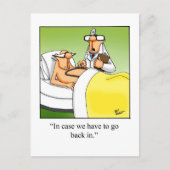 Funny Get Well Operation Carte Postale (Devant)