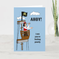 Funny Get Well Pirate voor Boss Cowerker Colleague