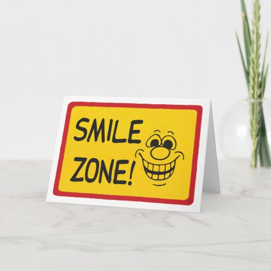 Funny Get Well Smile Zone Kaart (Voorkant)