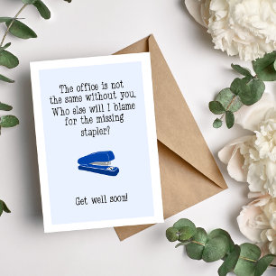 Funny Get Well Soon Gezegde voor collega's Feestdagen Kaart