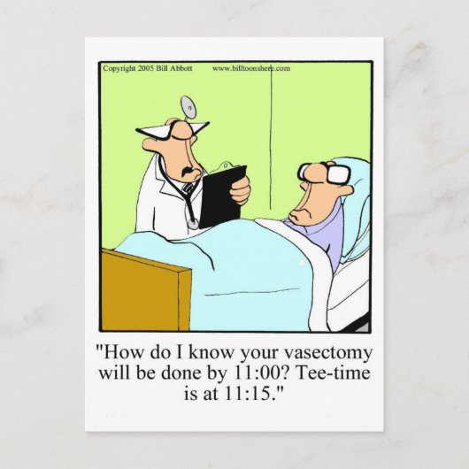 Funny Get Well Vasectomy Briefkaart (Voorkant)