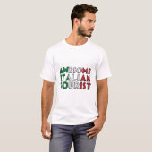 Funny Geweldige Italiaanse toeristenvlag Typografi T-shirt (Voorkant volledig)