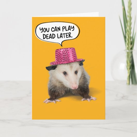 Funny Geweldige Possum Birthday Kaart (Voorkant)
