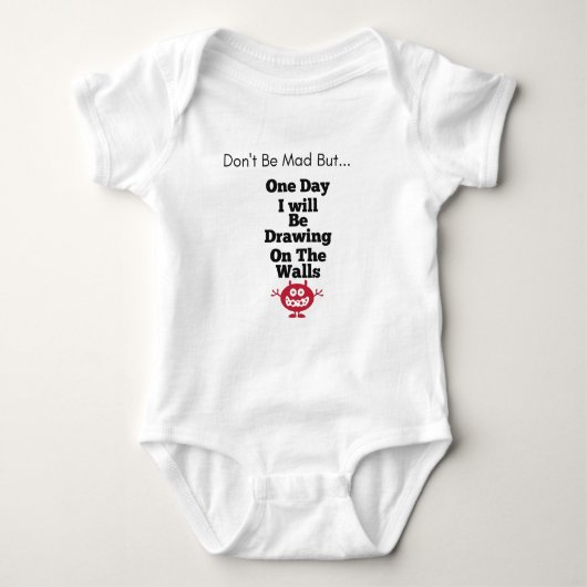Funny Gezegde Baby Bodysuit (Voorkant)