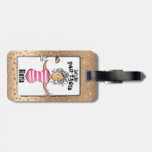 Funny Gezegde Beach Vacation Cruise voor haar Bagagelabel (Achterkant horizontaal)