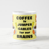 Funny Gezegde Cartoon Cat Extra Grote Beker (Voorkant)