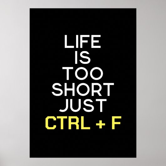 Funny gezegde Ctrl + F Poster (Voorkant)