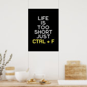 Funny gezegde Ctrl + F Poster (Keuken)