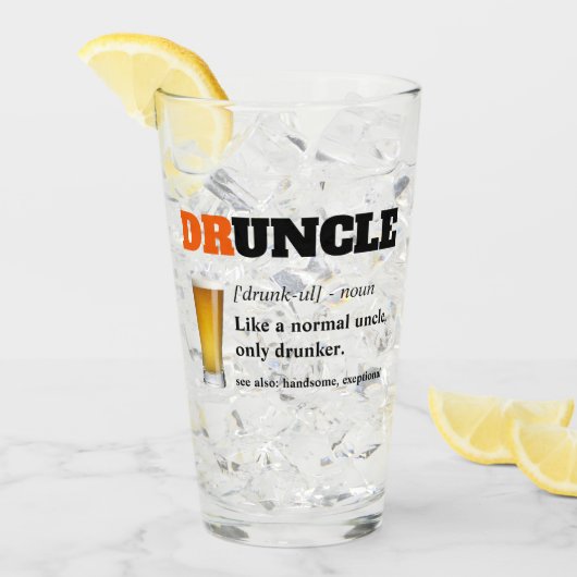 Funny Gezegde - Druncle Funny oom Glas (Voorkant ijs)