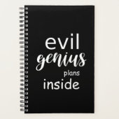Funny Gezegde Evil Genius Plans Inside Planner (Voorkant)