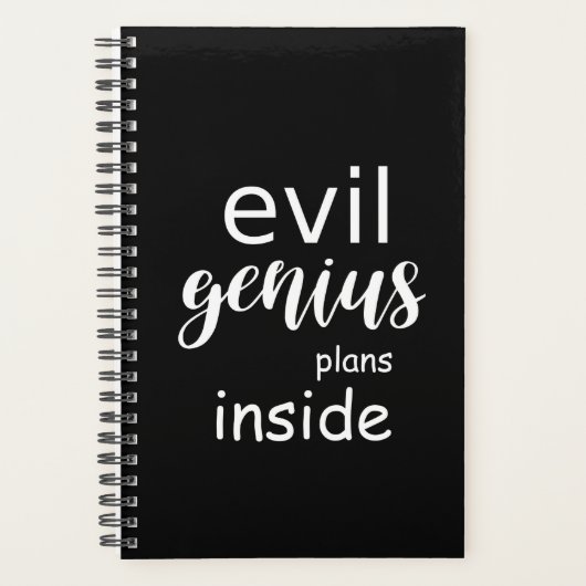 Funny Gezegde Evil Genius Plans Inside Planner (Voorkant)