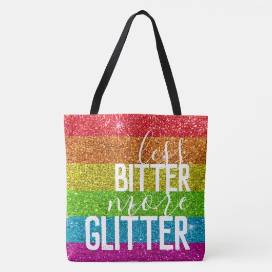 Funny Gezegde Gay Pride Humor Rainbow Glitter Draagtas (Voorkant)