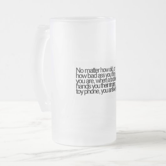 Funny gezegde matglas bierpul (Voorkant links)