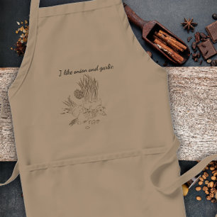 Funny gezegde Onion knoflook keuken Standaard Schort