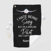 Funny gezegde voor golfer golfhanddoek (Insitu)